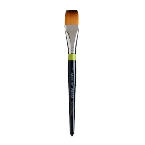 Golden Taklon Short Handle Flat Wash Brush by Artist's Loft&trade; Vienna  {1}