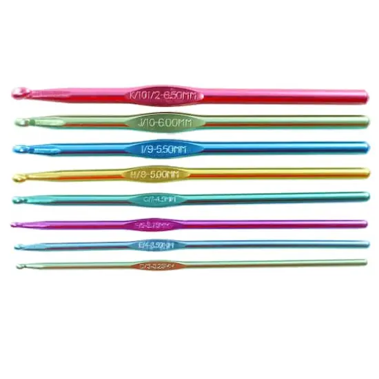 Anodized Aluminum Crochet Hook Set by Loops & Threads&reg;, D-K {1}