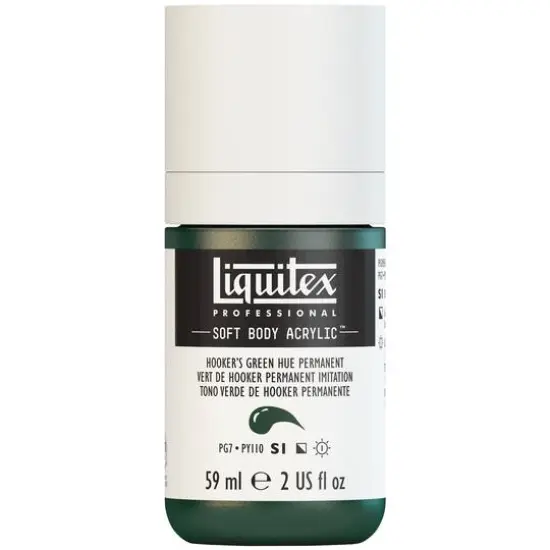 Liquitex&reg; Professional Soft Body Acrylic Bottle, 2oz. Hooker's Green Hue Permanent {1}