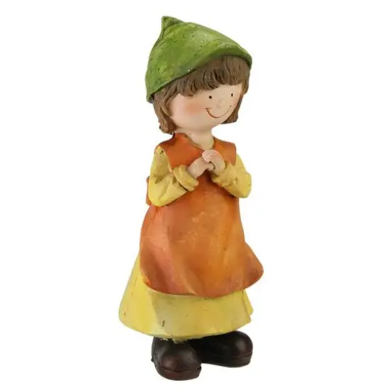 7.5" Boy & Girl Pilgrim Thanksgiving Figurine Set {4}