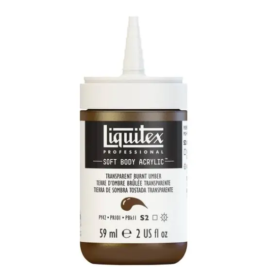 Liquitex&reg; Professional Soft Body Acrylic Bottle, 2oz. Transparent Burnt Umber {3}