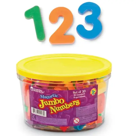 Learning Resources&reg; Jumbo Magnetic Numbers & Operations, Set of 36 {1}