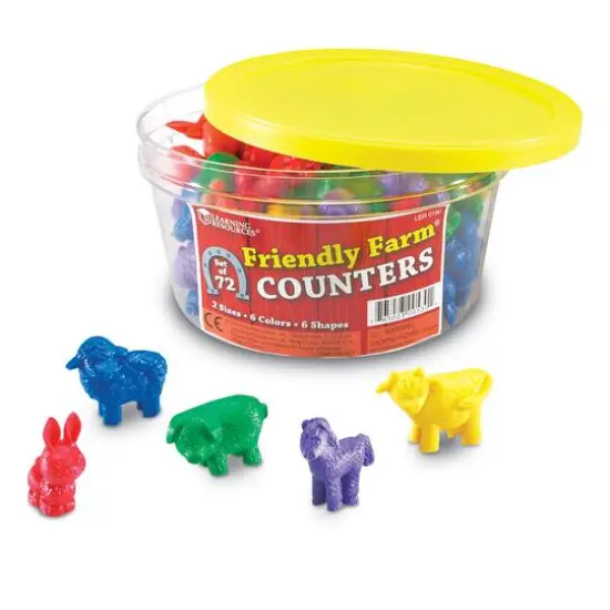 Learning Resources® Friendly Farm® Animal Counters, Set of 72 {3}