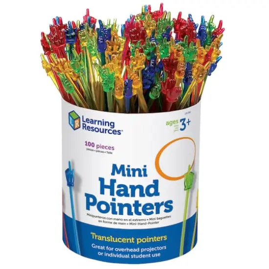 Learning Resources&reg; Mini Translucent Hand Pointers, 100 Pack {1}