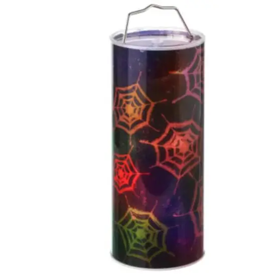 Transparent Spider Web Color Changing LED Lighted Halloween Hanging Lantern {1}