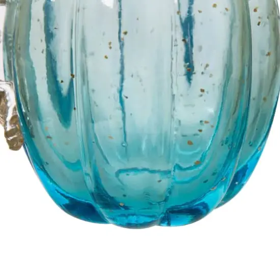 Glitzhome&reg; Glass Pumpkin, Blue {4}
