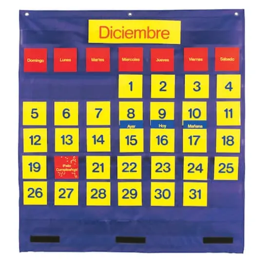Learning Resources&reg; Bilingual Monthly Calendar Pocket Chart {1}