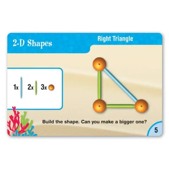 Learning Resources&reg; Dive into Shapes!&trade;&nbsp;A "Sea" and Build Geometry Set {5}