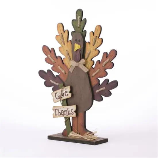 Glitzhome&reg; 'Give Thanks' Turkey D&eacute;cor {3}