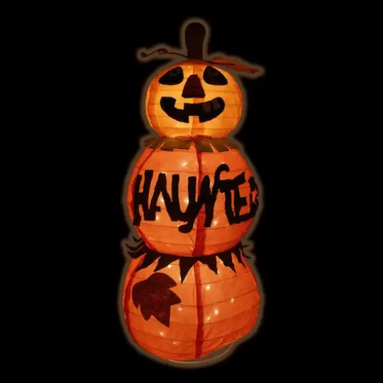 38" Lighted Haunted Jack-O'-Lantern Halloween Decoration {3}