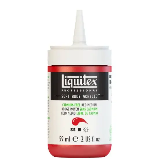 Liquitex® Professional Soft Body Acrylic Bottle, 2oz. Cadmium-Free Red Medium {3}