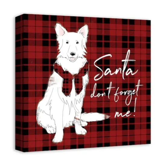 Santa Don't Forget Me Canvas Wall Art {4}