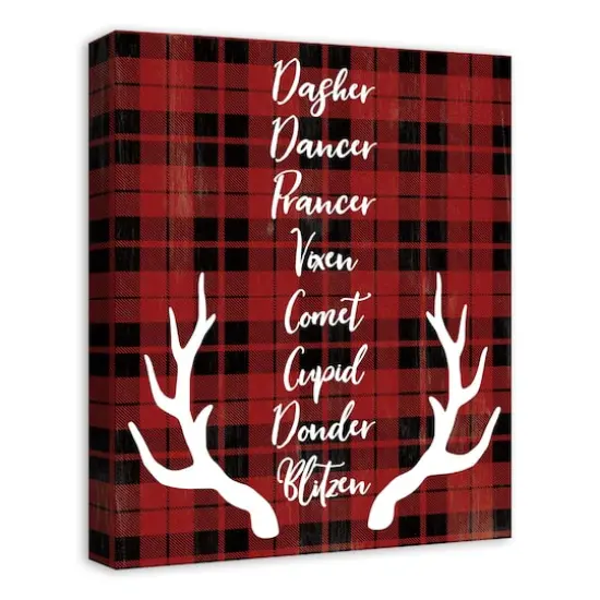 Reindeer Role Call Canvas Wall Art {4}