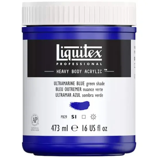 Liquitex&reg; Professional Heavy Body Acrylic&trade; Paint, 16oz. Ultramarine Blue (Green Shade) {1}