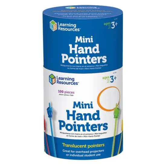 Learning Resources&reg; Mini Translucent Hand Pointers, 100 Pack {3}
