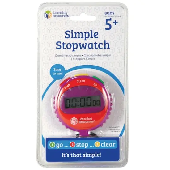 Learning Resources&reg; Simple Stopwatch, Pack of 2 {3}