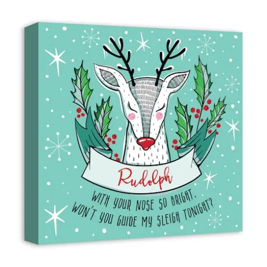 Midcentury Modern Rudolph Canvas Wall Art {4}