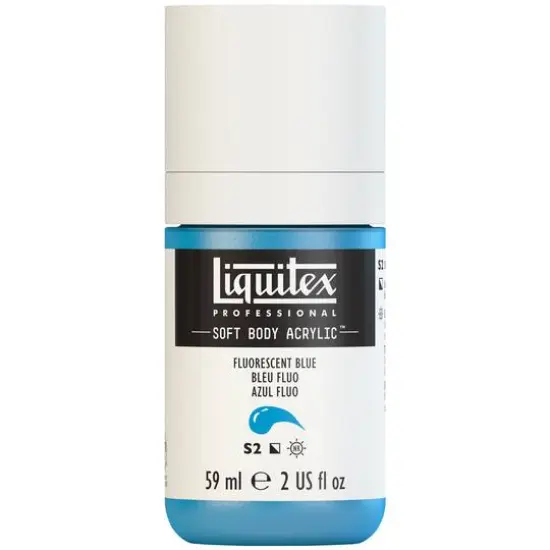 Liquitex&reg; Professional Soft Body Acrylic Bottle, 2oz. Fluorescent Blue {1}