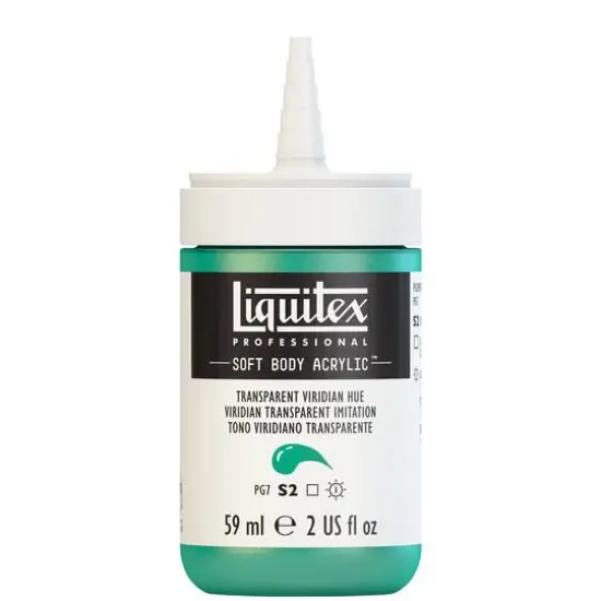 Liquitex&reg; Professional Soft Body Acrylic Bottle, 2oz. Transparent Viridian Hue {3}