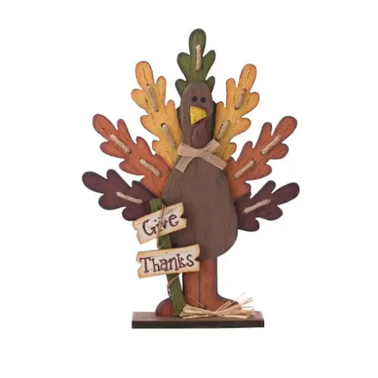 Glitzhome&reg; 'Give Thanks' Turkey D&eacute;cor {1}