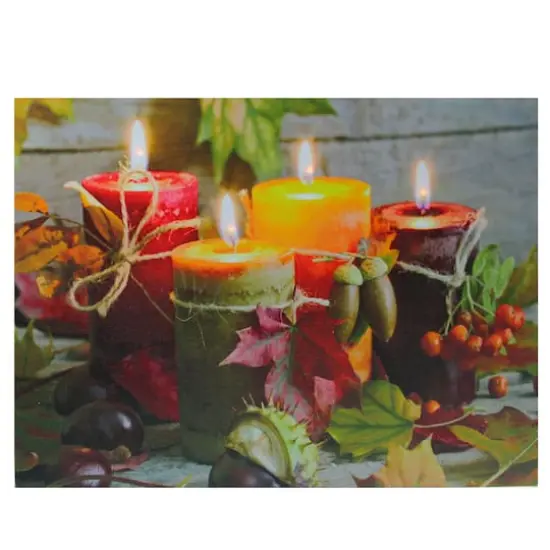 Bountiful Autumn Harvest LED Canvas Wall Art {1}