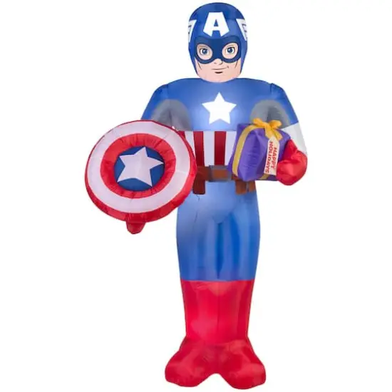 6ft. Airblown&reg; Inflatable Christmas Marvel&reg; Captain America&trade; {1}
