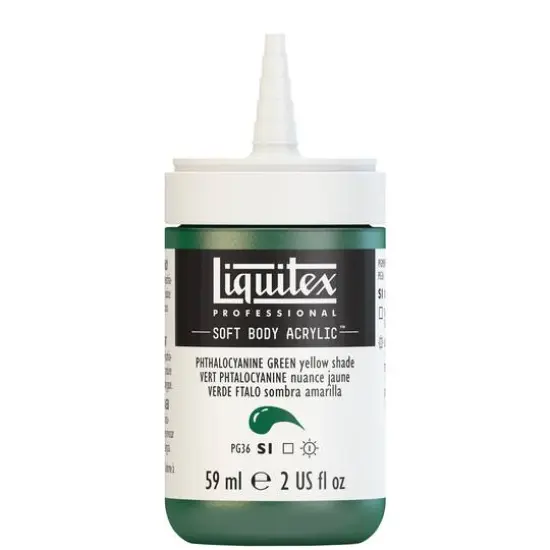 Liquitex&reg; Professional Soft Body Acrylic Bottle, 2oz. Phthalocyanine Green (Yellow Shade) {8}