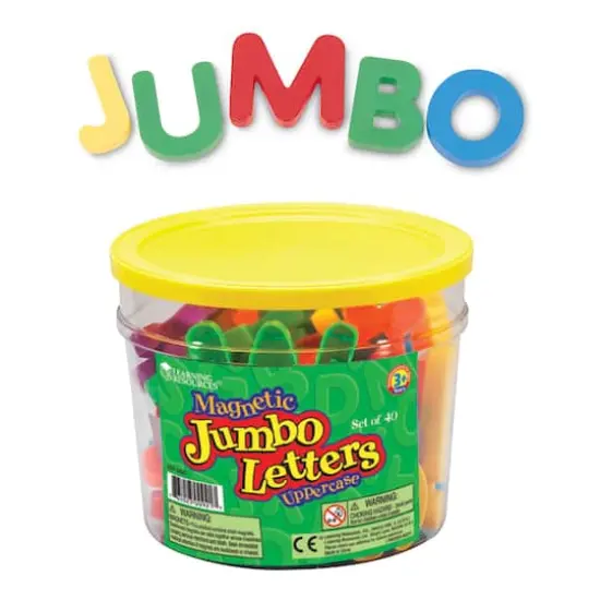 Learning Resources&reg; Jumbo Magnetic Uppercase Letters, Set of 40 {1}