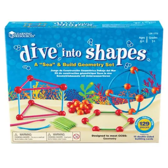 Learning Resources&reg; Dive into Shapes!&trade;&nbsp;A "Sea" and Build Geometry Set {1}