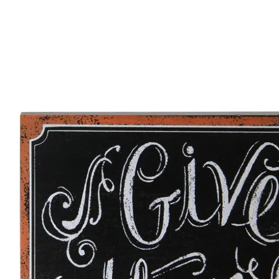 Give Thanks Inscribed Chalkboard Wall Art {3}