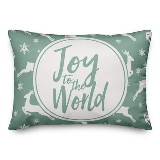 Designs Direct Joy to the World Reindeer 14x20 Throw Pillow {1}