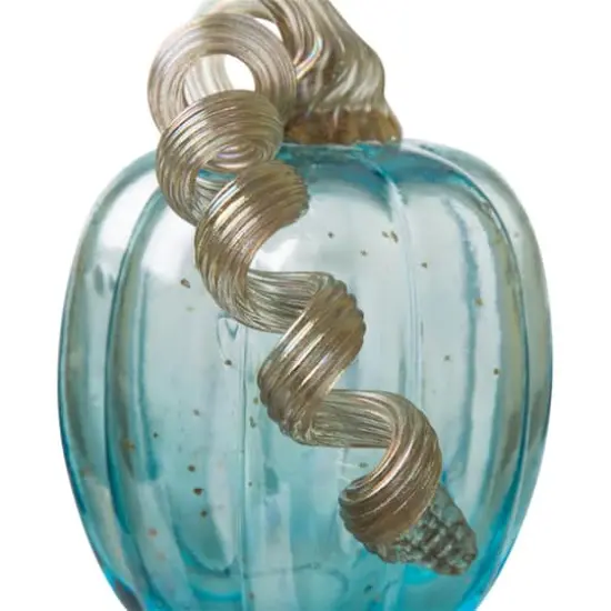 Glitzhome&reg; Glass Pumpkin, Blue {3}