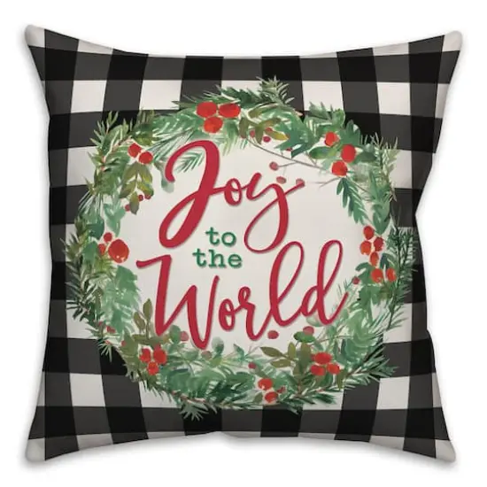Designs Direct Joy To The World 18x18 Throw Pillow {1}