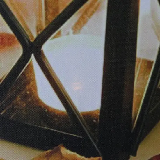 LED Lighted Fall Foliage & Lanterns Canvas Wall Art {3}