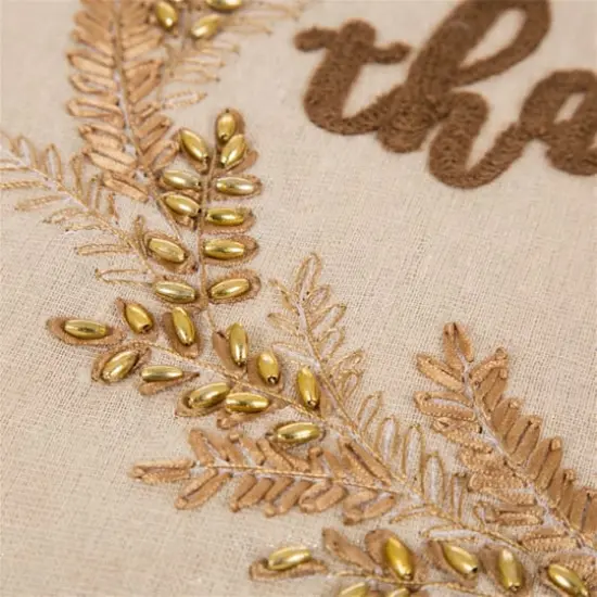 Glitzhome&reg; Embroidered Fabric Thanksgiving Table Runner {5}