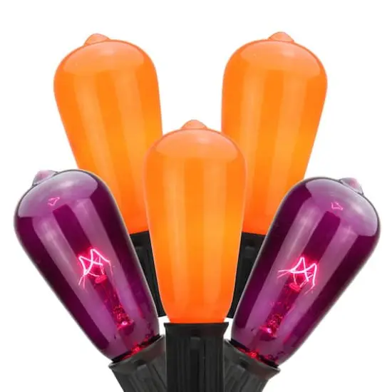 10ct. Purple & Orange Edison Style Lights {1}