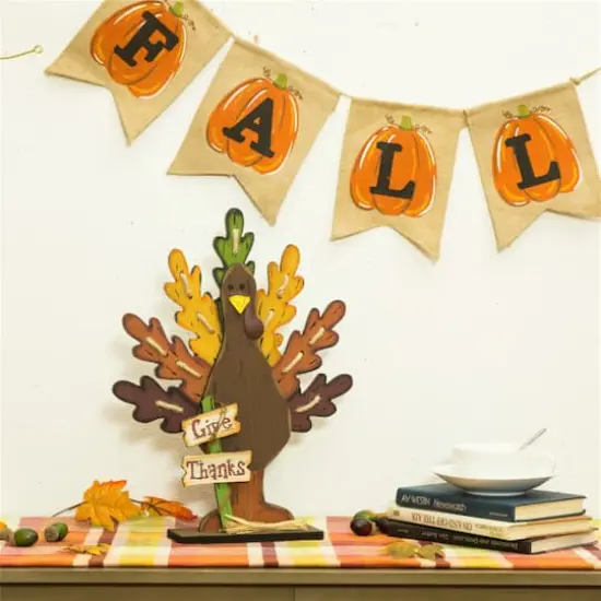 Glitzhome&reg; 'Give Thanks' Turkey D&eacute;cor {8}