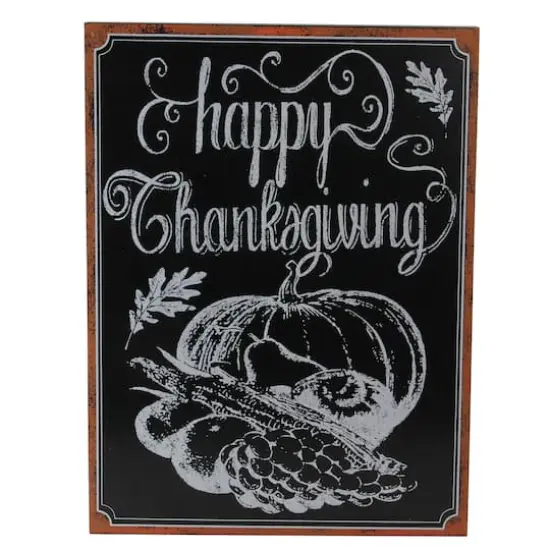 Framed Happy Thanksgiving Chalkboard Wall Art {1}