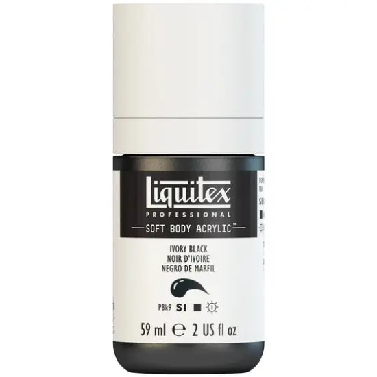 Liquitex&reg; Professional Soft Body Acrylic Bottle, 2oz. Ivory Black {1}