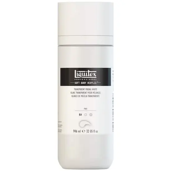 Liquitex&reg; Professional Soft Body Acrylic&trade; Paint Bottle, 32oz.Transparent Mixing White {1}