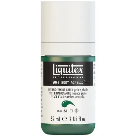 Liquitex&reg; Professional Soft Body Acrylic Bottle, 2oz. Phthalocyanine Green (Yellow Shade) {1}