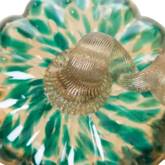 Glitzhome&reg; Small Glitter Glass Pumpkin, Blue & Gold {3}