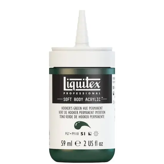 Liquitex&reg; Professional Soft Body Acrylic Bottle, 2oz. Hooker's Green Hue Permanent {3}