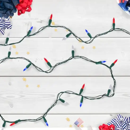 50ct. Red White & Blue LED Mini 4th Of July Lights {3}