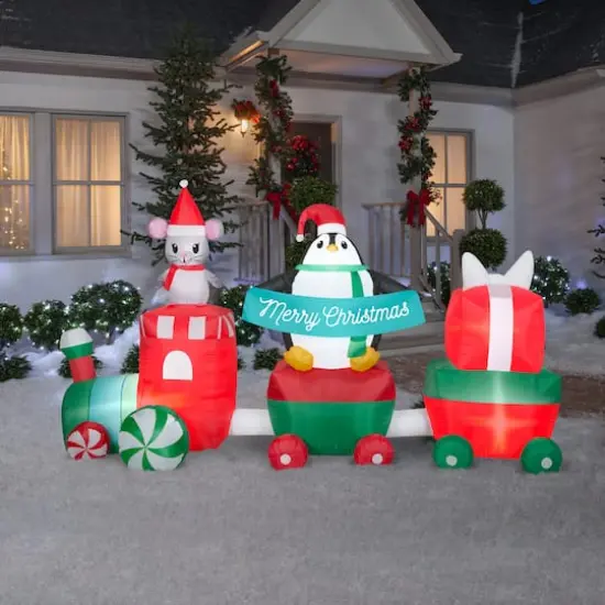 5.5ft. Airblown&reg; Inflatable Christmas Train Scene {3}