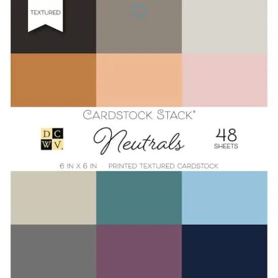 DCWV&reg; 6" x 6" Neutrals Cardstock Stack&reg;, 48 Sheets {1}