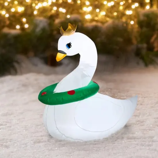 2.75ft. Airblown&reg; Inflatable Christmas Swan {3}