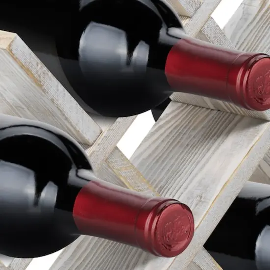 Sorbus Gray 8-Bottle Butterfly Countertop Wine Rack {6}