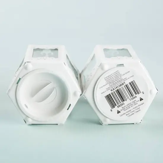 Kate Aspen® White Hexagon Mini Metal Lantern, 6ct. {9}