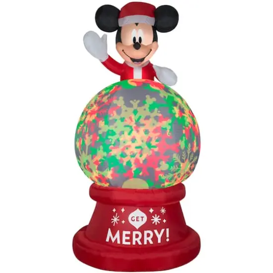 9ft. Airblown&reg; Inflatable Projection Globe with Hovering Mickey Mouse {1}